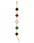 MAYVIKA Multicolour Clover Charm Bracelet