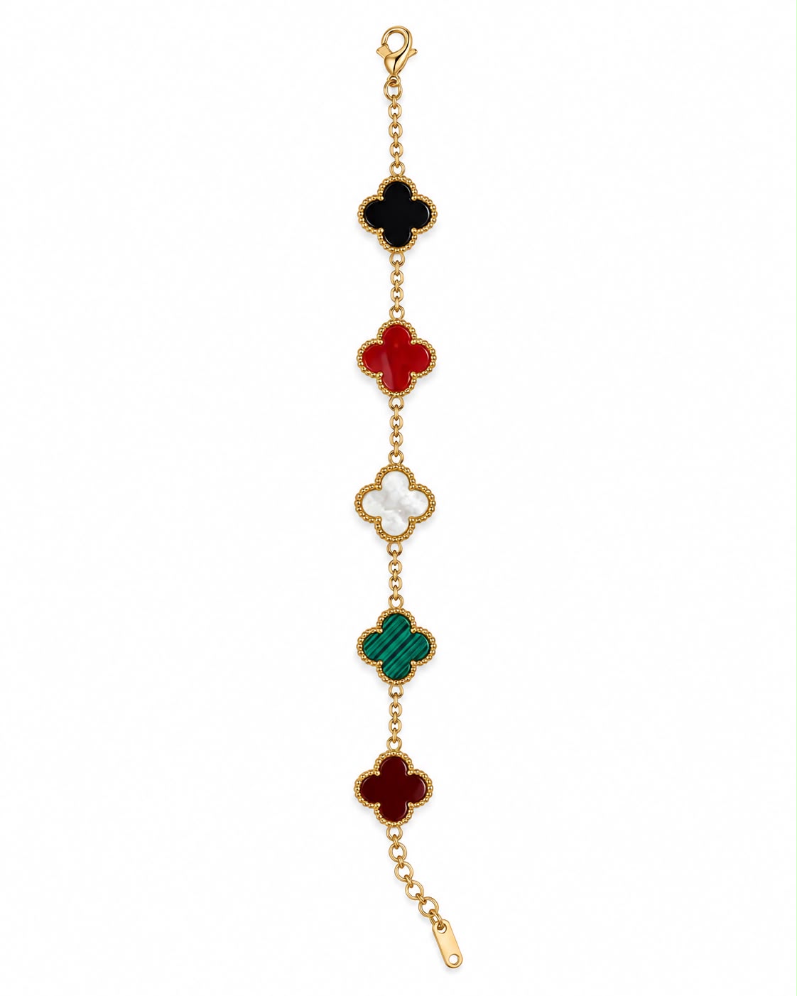 MAYVIKA Multicolour Clover Charm Bracelet