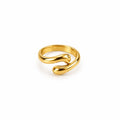 MAYVIKA Minimal Open Gold Ring