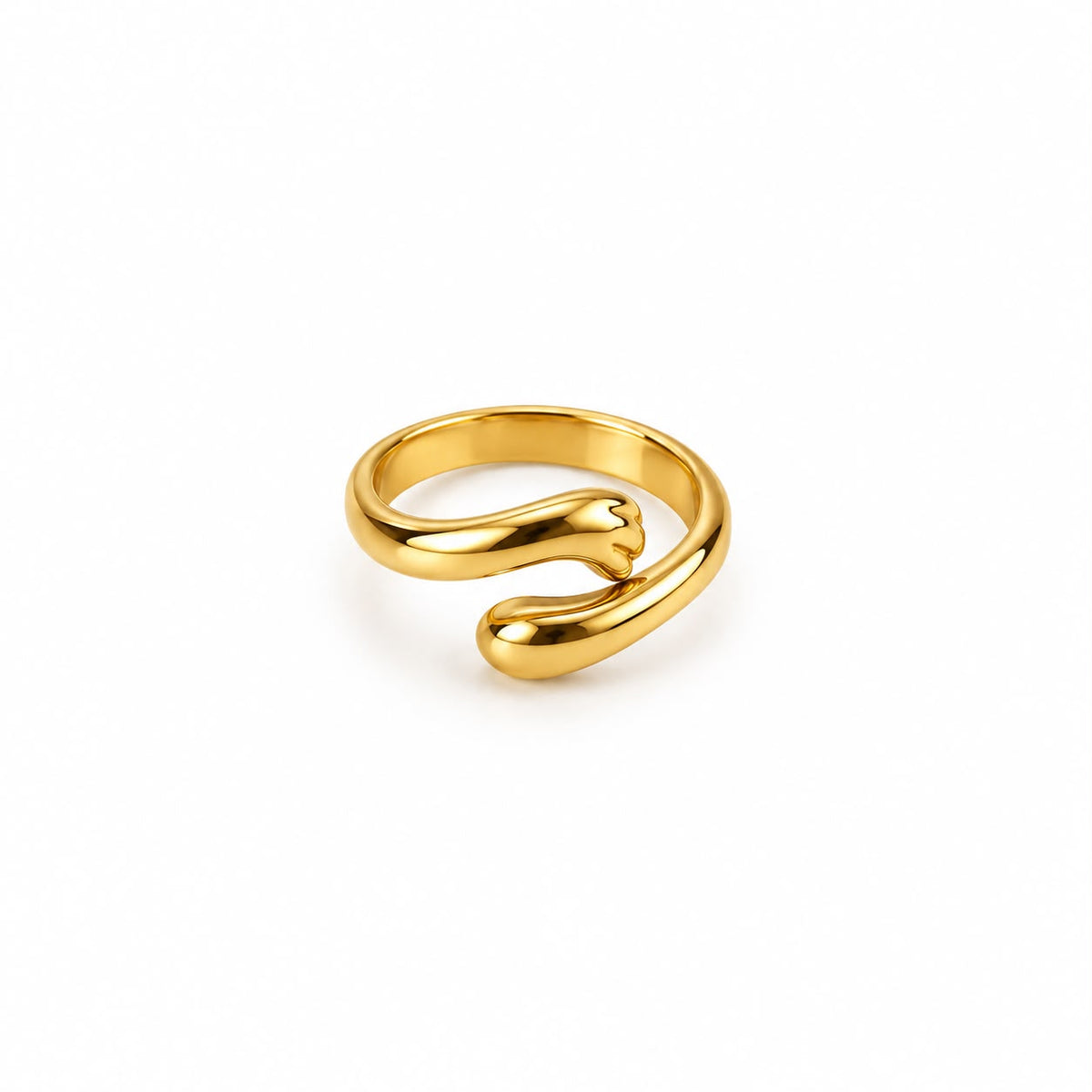 MAYVIKA Minimal Open Gold Ring