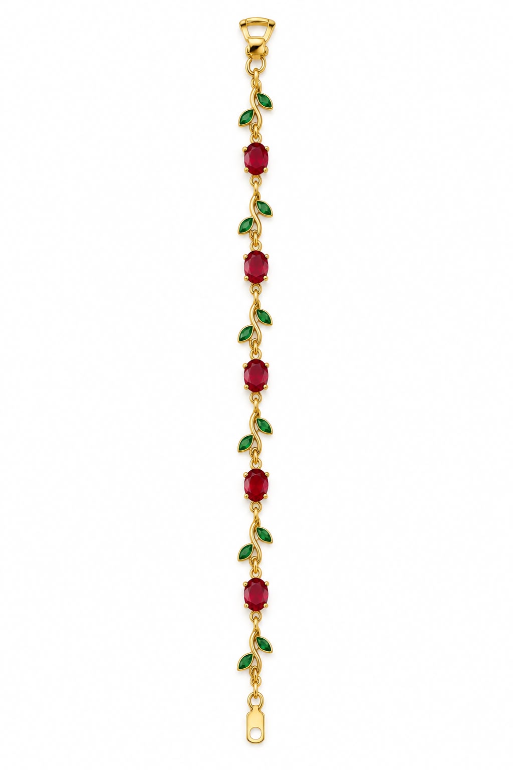 MAYVIKA Ruby Green Vine Bracelet