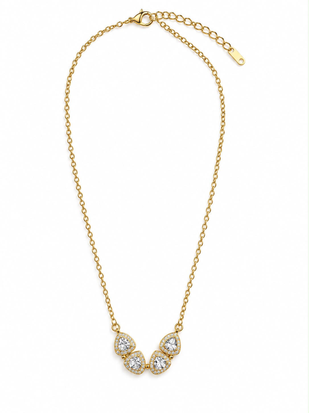 Gold Teardrop Crystal Necklace | MAYVIKA