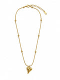 MAYVIKA Heart Charm Gold Necklace