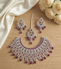 Women's Purple Alloy Artificial Stones Jewellery Set